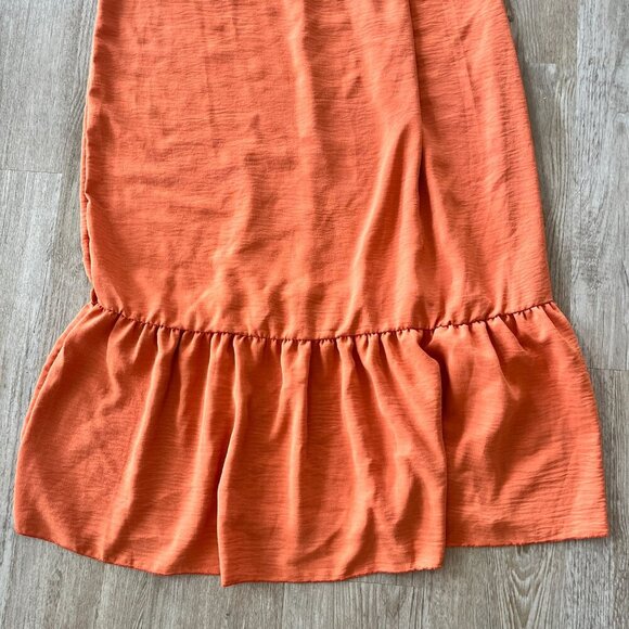 Womens See You Monday Orange Maxi Dress - L - Picture 3 of 5